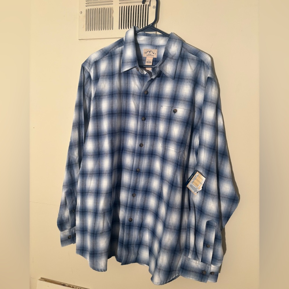 Blue Plaid Casual Button Down Shirt